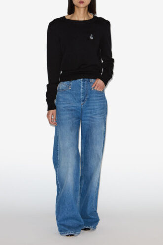 Abelle bomuldsbluse med logo