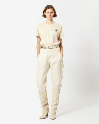 Aby bomulds-T-shirt med logo