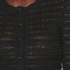 Ajaline kort strikket cardigan med hulmønster Ajaline kort strikket cardigan med hulmønster
