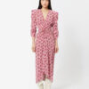Albini Midi-kjole i silke-blanding med print