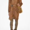 Aleora faux suede wrap-over kjole Aleora faux suede wrap-over kjole