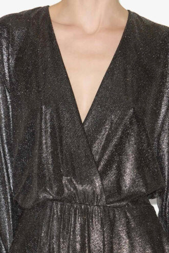 Alexane kort draperet metallic kjole