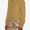 Aliocha sweater med opretstående krave i ensfarvet alpaca-strik