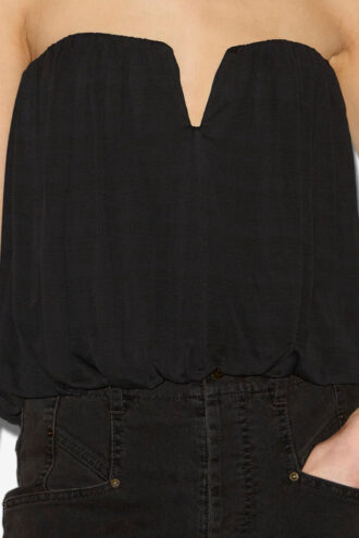 Amalia draperet jersey bustier-top