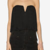 Amalia draperet jersey bustier-top