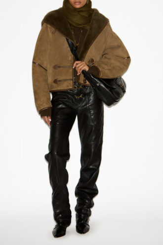 Amiel kort shearling-frakke