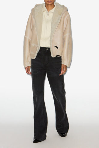 Amiel kort shearling-frakke