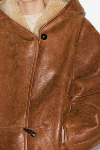 Amiel kort shearling-frakke