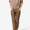 Azalea blomstret silke-jacquardbluse