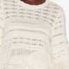 Azelia Løsstrikket sweater med hulmønster