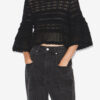 Azelia Løsstrikket sweater med hulmønster