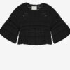 Azelia Løsstrikket sweater med hulmønster