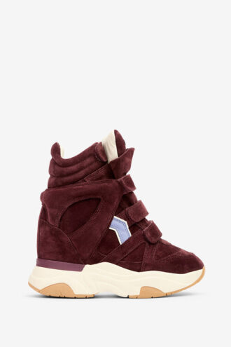 Balskee High-Top Wedge ruskindssneakers i kalveskind