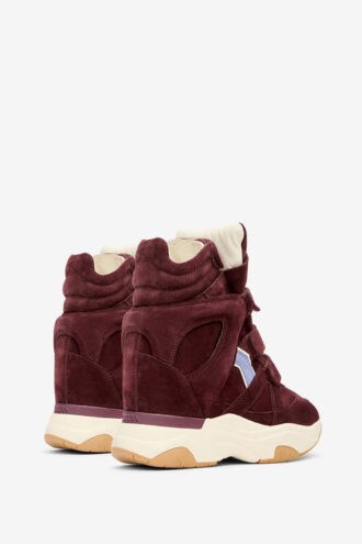Balskee High-Top Wedge ruskindssneakers i kalveskind