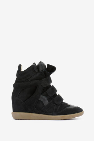 Bekett lædersneakers med kilehæl
