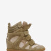 Bekett lædersneakers med kilehæl