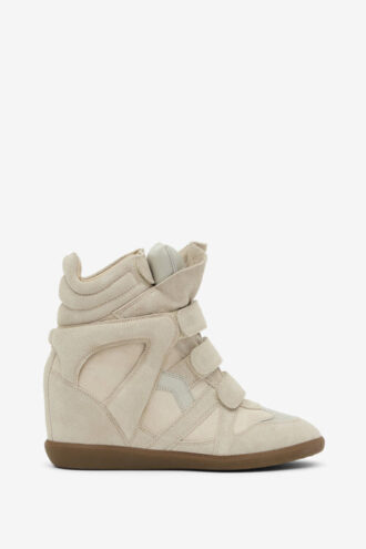 Bekett lædersneakers med kilehæl