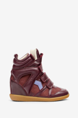 Bekett lædersneakers med kilehæl