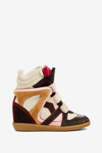 Bekett lædersneakers med kilehæl