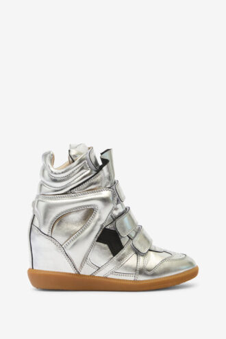 Bekett lædersneakers med kilehæl