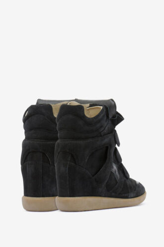 Bekett lædersneakers med kilehæl