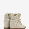 Bekett lædersneakers med kilehæl