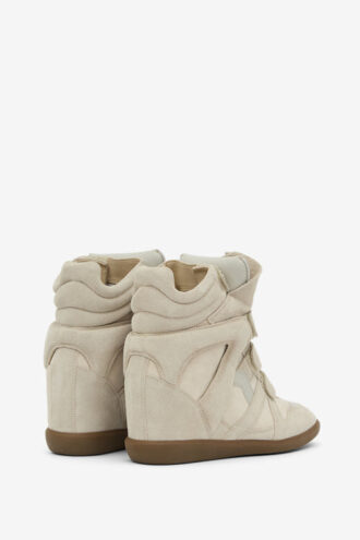 Bekett lædersneakers med kilehæl