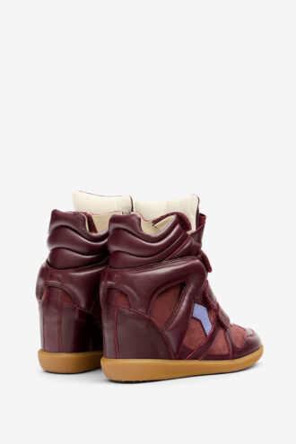 Bekett lædersneakers med kilehæl