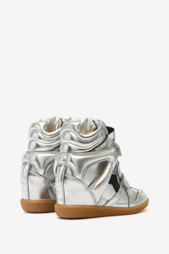 Bekett lædersneakers med kilehæl