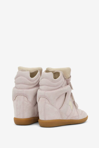 Bekett lædersneakers med kilehæl