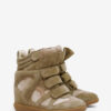 Bekett lædersneakers med kilehæl