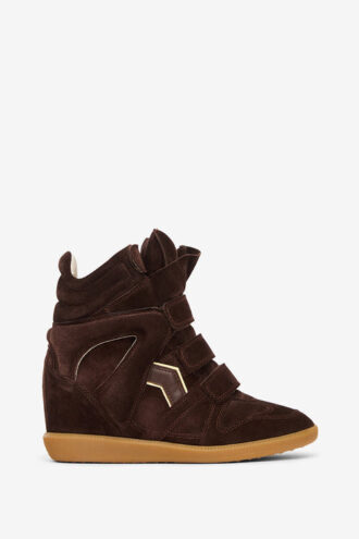 Bekett sneakers med kilehæl i ruskind