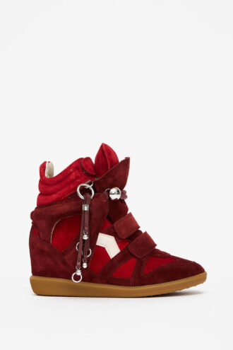 Bekett sneakers med kilehæl i ruskind