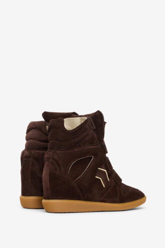 Bekett sneakers med kilehæl i ruskind