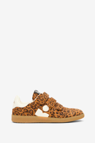 Beth lave sneakers i printet ruskind, kalveskind