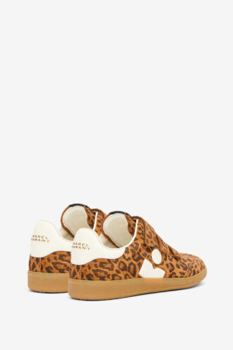 Beth lave sneakers i printet ruskind, kalveskind
