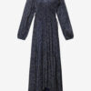 Briane lang kjole i muslin med print