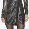 Brisha kort draperet metallic nederdel