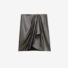 Brisha kort draperet metallic nederdel