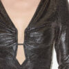Buffy draperet metallic top