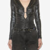 Buffy draperet metallic top