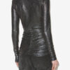 Buffy draperet metallic top