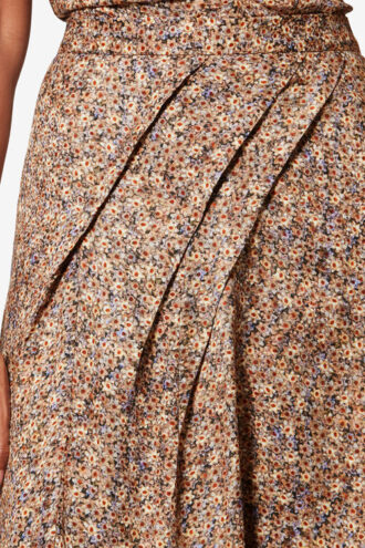 Cacia blomstret silke-jacquard underkjole