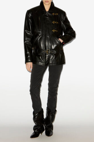 Caitlyn læderjakke i biker-stil