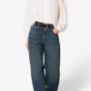 Christa bomuldsbluse med rynk