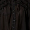 Christa bomuldsbluse med rynk