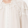 Christa bomuldsbluse med rynk