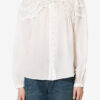 Christa bomuldsbluse med rynk