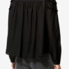 Christa bomuldsbluse med rynk