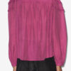 Christa bomuldsbluse med rynk